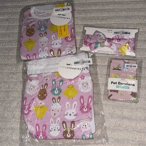 Little Sleepies Pink Animal Print Pajama Set with Bandana